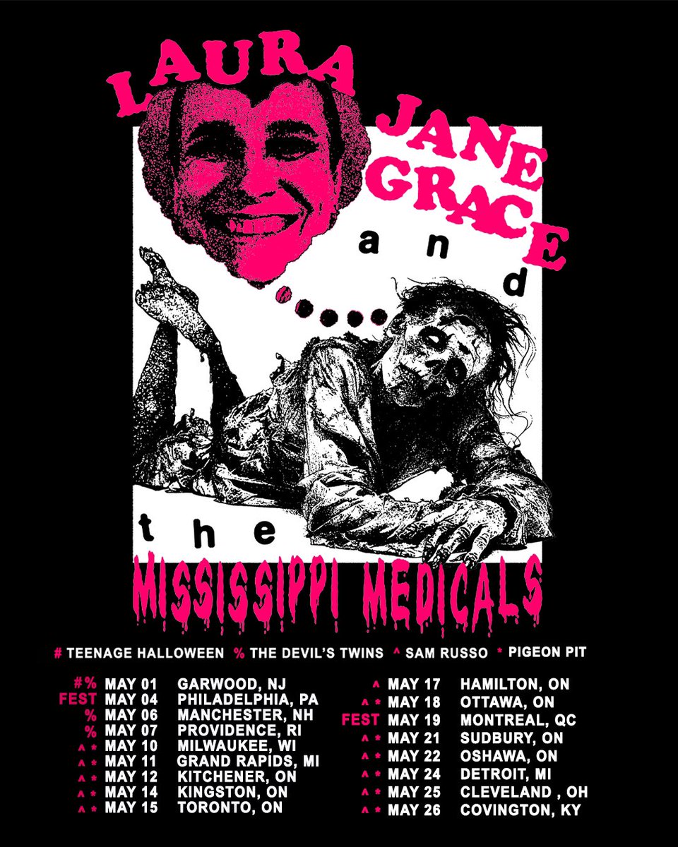 Coming to the US and Canada with @LauraJaneGrace alarmingly soon!