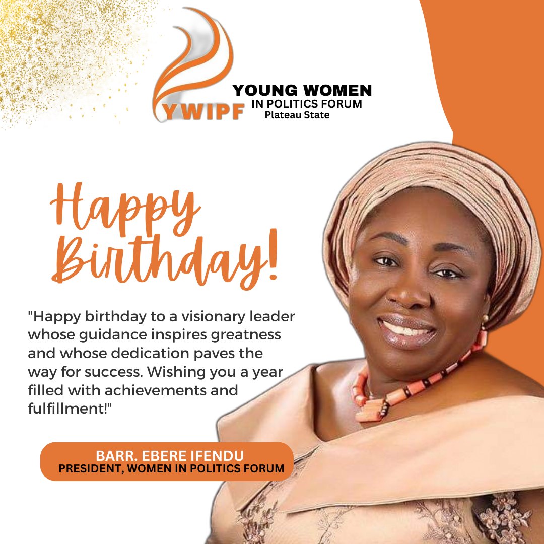 We celebrate a visionary leader whose guidance inspires greatness and whose dedication paves the way for success. Wishing you a year filled with achievements and fulfillment!'

Happy birthday ma'am! 
@IfenduEbere