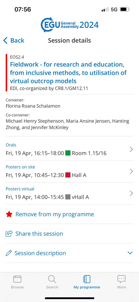 Are you or your students doing fieldwork? Come to our session today where we discuss how to make fieldwork inclusive and how some fieldwork can be supported or replaced with virtual outcrops. Posters in hall A from 10:45 and from 14:00. Talks in room 1.15/16 from 16:15 #EGU2024