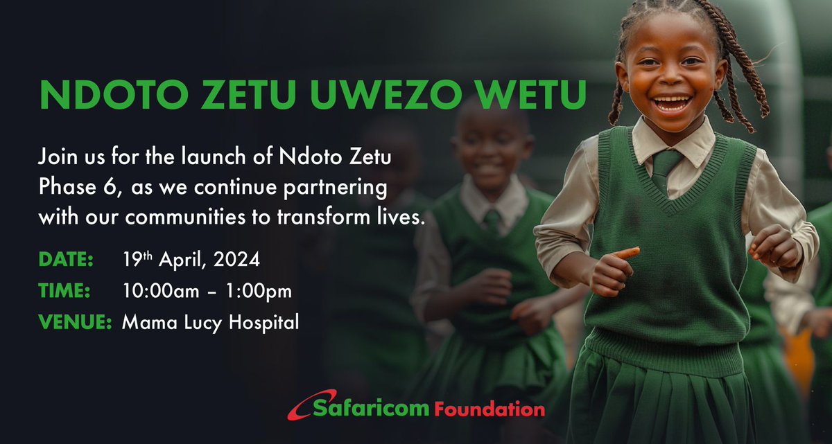 Good Morning from Mama Lucy Hospital where we are launching Phase 6 of Ndoto Zetu as we continue partnering to make your community dreams come true, to transform the lives of Kenyans #NdotoZetuUwezoWetu