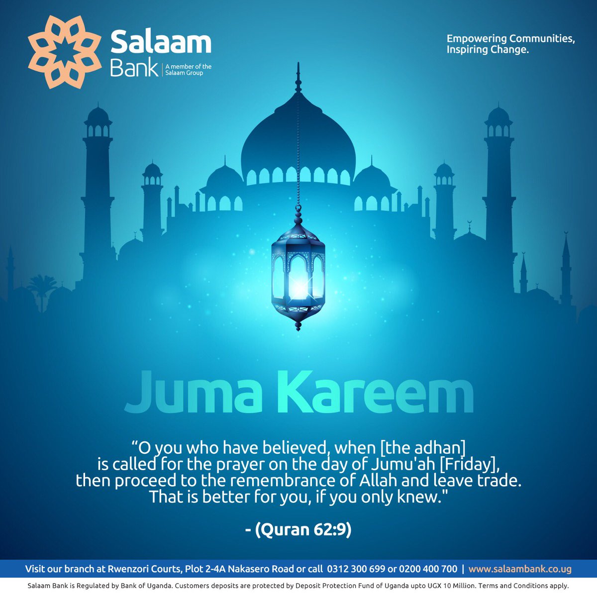 salaambank_ug's tweet photo. #JumaKareem 🕌 https://t.co/rd0wIPeprt