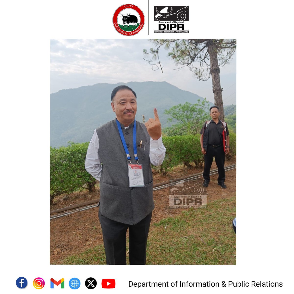 Congress candidate, Supongmeren Jamir casted his vote in his native village, Longsa on 19th April 2024.