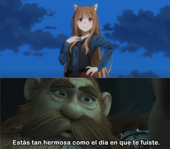 slashkizar's tweet photo. Yo, viendo la nueva versión de Holo!
#spice_and_wolf #OokamiToKoushinryou https://t.co/fw3yzQ9H9Z
