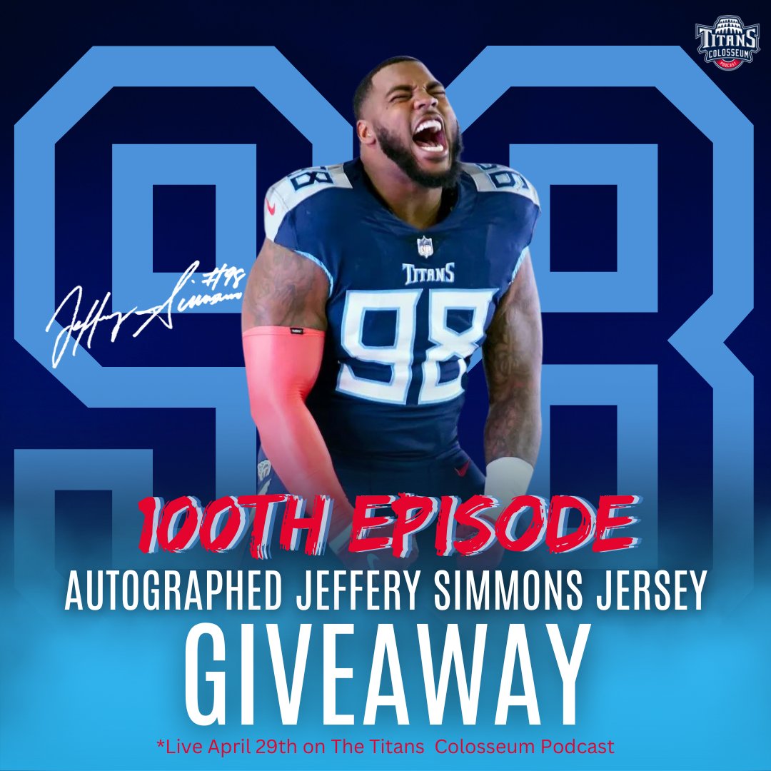 We got something special for our 100th episode. Who wants an autographed <a href="/GrindSimmons94/">Jeffery Simmons</a> jersey? Tune into the podcast every Monday and Friday until April 29th to learn how to enter to win. Then tune in April 29th on our 100th episode to see if you have won.