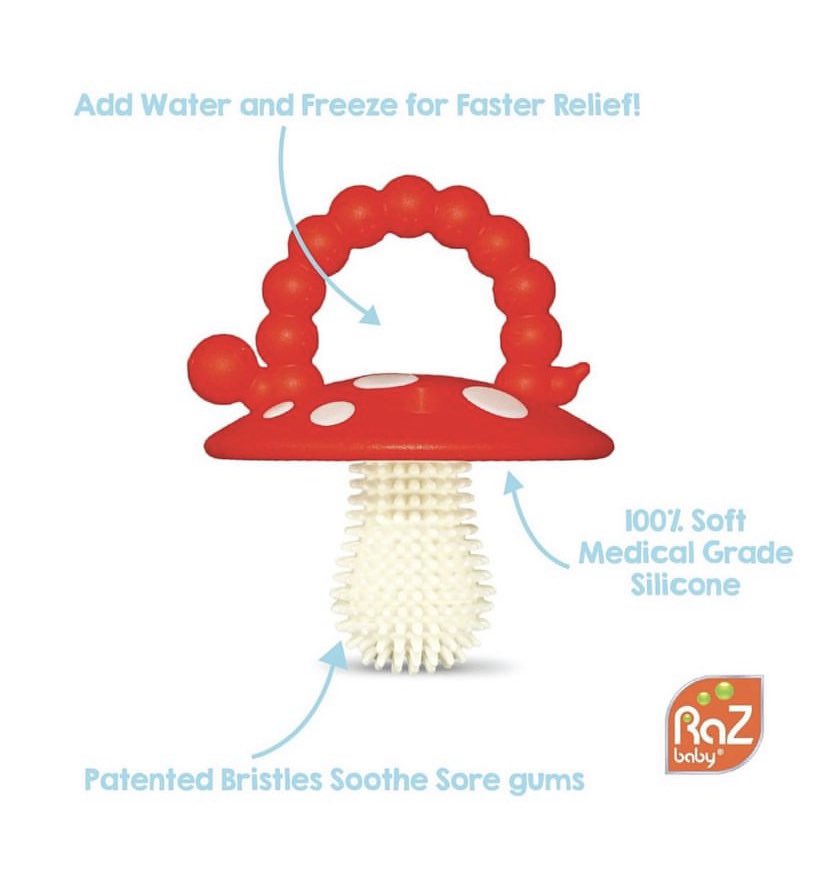 BebeMaison's tweet image. New to 🇬🇧! The @MyRaZbaby Chompy is now available at Amazon . #teether