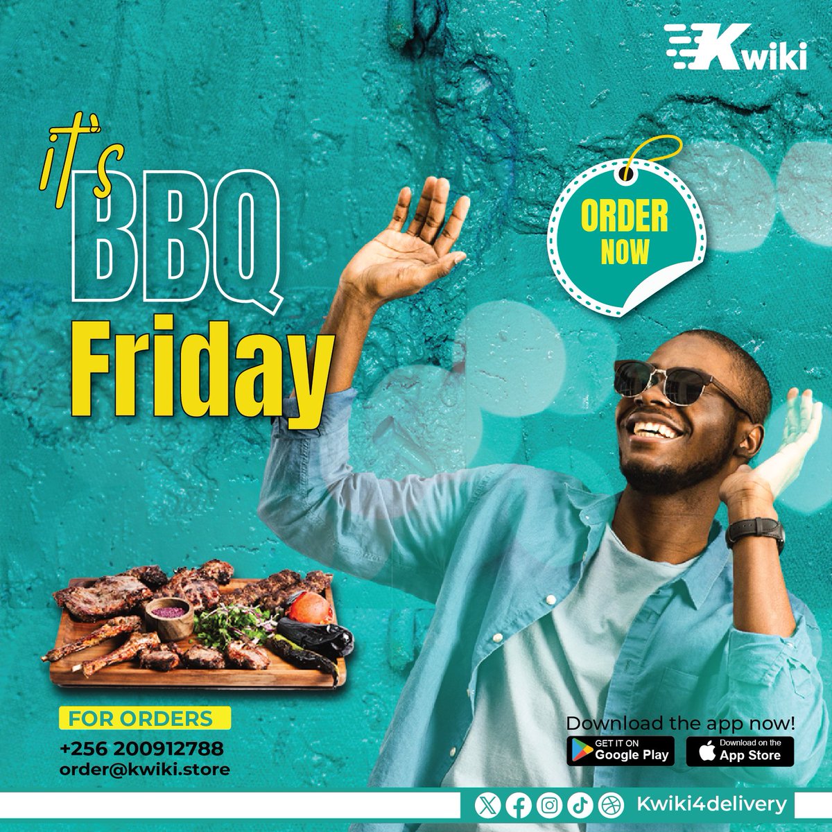 It's BBQ Friday! Don't grill another minute get your smoky favorites delivered lightning fast with Kwiki!

#kwiki4delivery #kwikidelivery #kwiki #food #fooddelivery #fastdelivery #fypシ #fy #fyp #foryou #foryoupage #delivery #uganda #doitquickwithkwiki #alwaysontime #ordernow