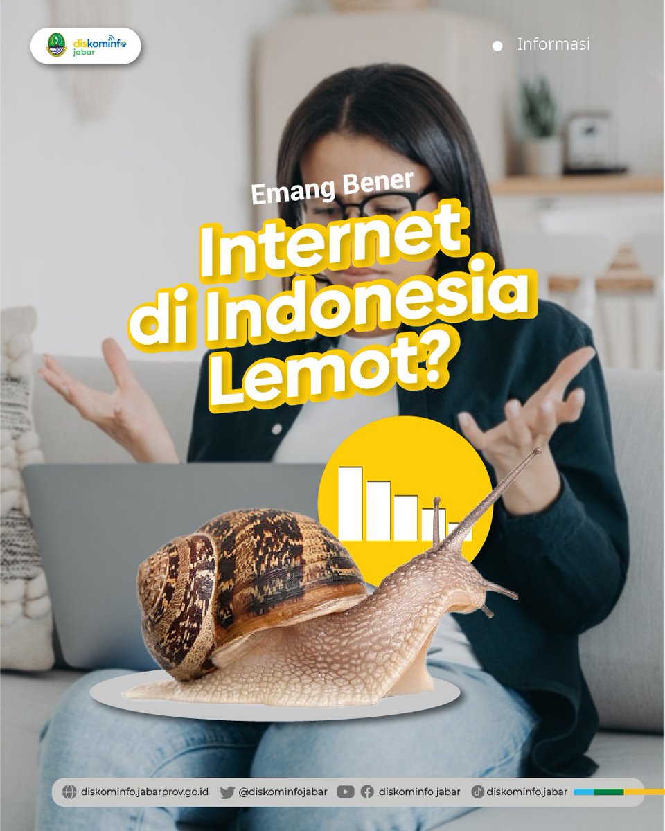 diskominfojabar's tweet image. Wargi pasti pernah kesal dengan jaringan internet yang terasa sangat lambat, padahal memiliki urusan penting 🥲
Cek slide selanjutnya untuk menjawab emang bener jaringan di negara ini lemot?
#DiskominfoJabar #JabarJuara #internetlemot