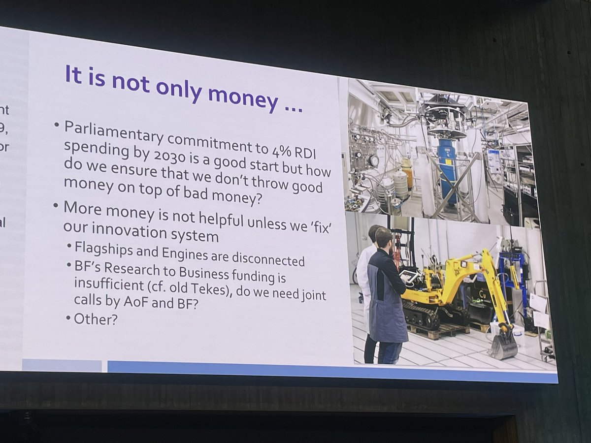 Raha ei ratkaise, jos emme pysty kehittämään innovaatiojärjestelmäämme, sanoo @mikkohkosonen @unifiry sidosryhmä työpajassa #tohtoripilotti äärellä. @tiedekulma