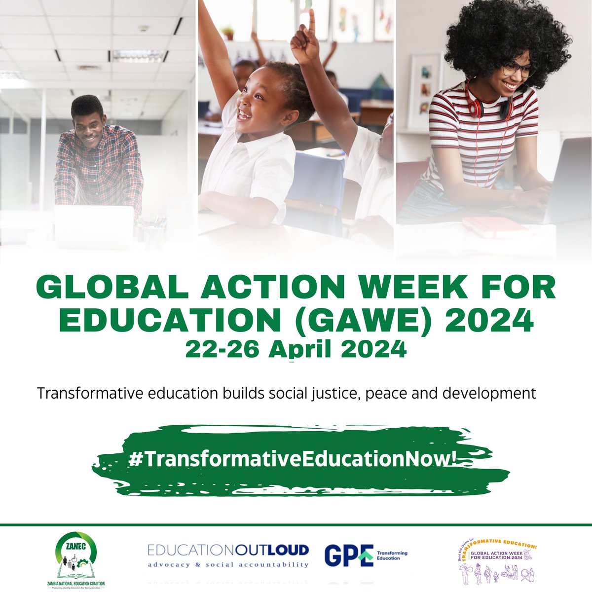 Global Action Week for Education (GAWE) 2024 is just around the corner (22-26 Apr)! Let’s unite & beat the drums for transformative education during the week-long celebrations, & beyond. Let our voices be heard! #TransformativeEducationNow #EducationForAll #NoOneLeftBehind