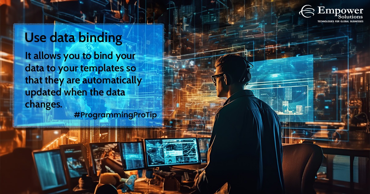 'Unlock the power of data binding with Empower Solutions' cutting-edge technologies for global businesses. Seamlessly connect your data to templates, ensuring automatic updates whenever changes occur. Stay ahead of the game with this
#EmpowerSolutions #GlobalTech #DataBinding
