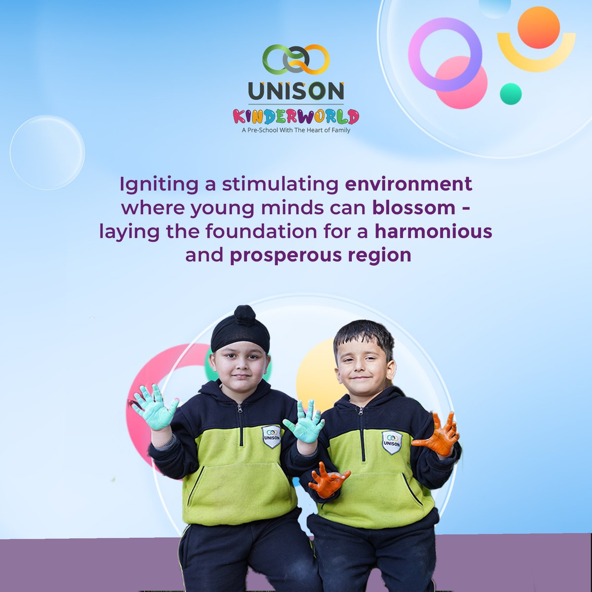 Laying the foundation for a harmonious and prosperous region, where we empower our students with an exceptional education that emphasises creativity, empathy and global awareness💡

#NurturingYoungMinds #UnisonKinderWorld #CBSESchool #HolisticDevelopment #LearningIsFun