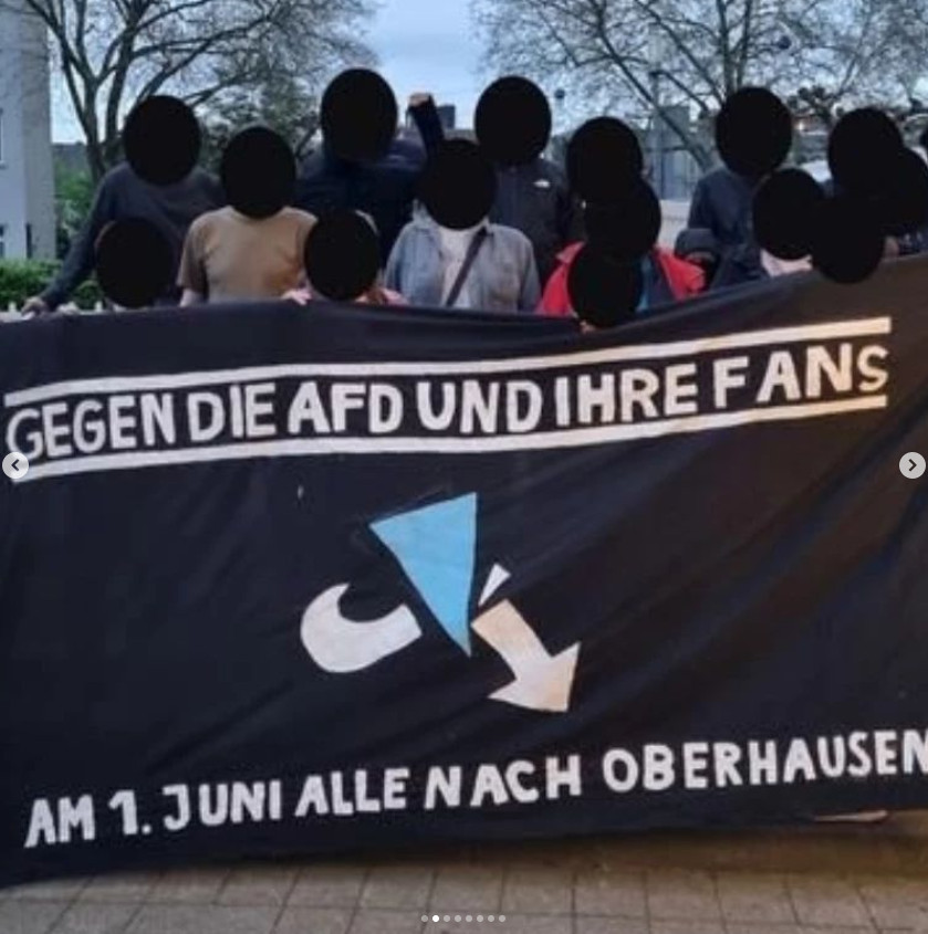 Was sehe ich da?;Demo gegen die extrem rechte AfD am 01.06.2024 in #Oberhausen 🤩✊

#SaveTheDate #ob0106