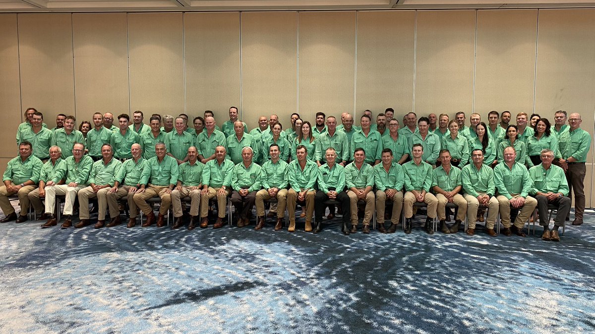 2024 Livestock Muster, what an impressive team! All of the livestock agents have come together from across the state today to collaborate and empower the livestock industry 🐑🐮🤠

@AuNutrien 

#goingfurther #livestockmuster