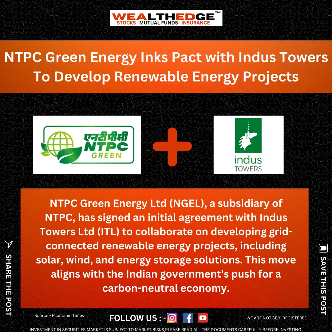 NTPC JV WITH INDUS TOWERS
#ntpc #industower #GreenRevolution