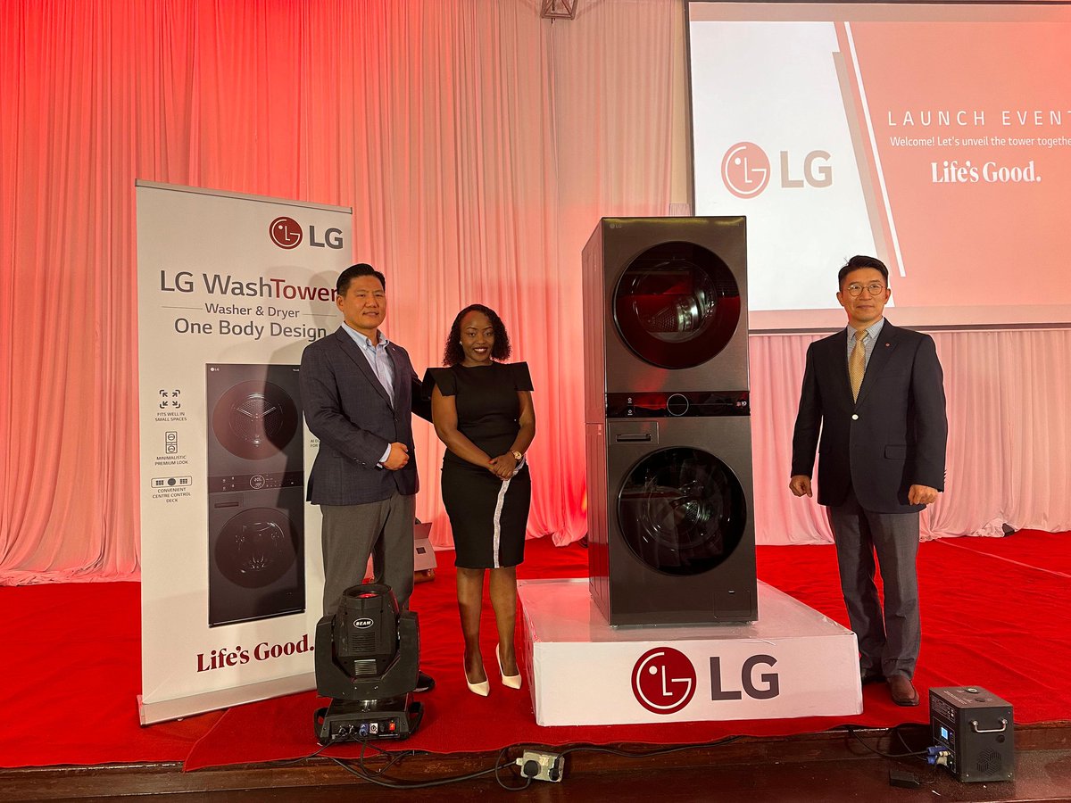 The #LGWashTower was unveiled during an event on 5th April at Movenpick Hotel.

The event was attended by representatives from LG’s official distributor Opalnet, as well as retailers such as Hotpoint Appliances Limited, Carrefour, Naivas supermarkets, and others.

#OpentheLGTower