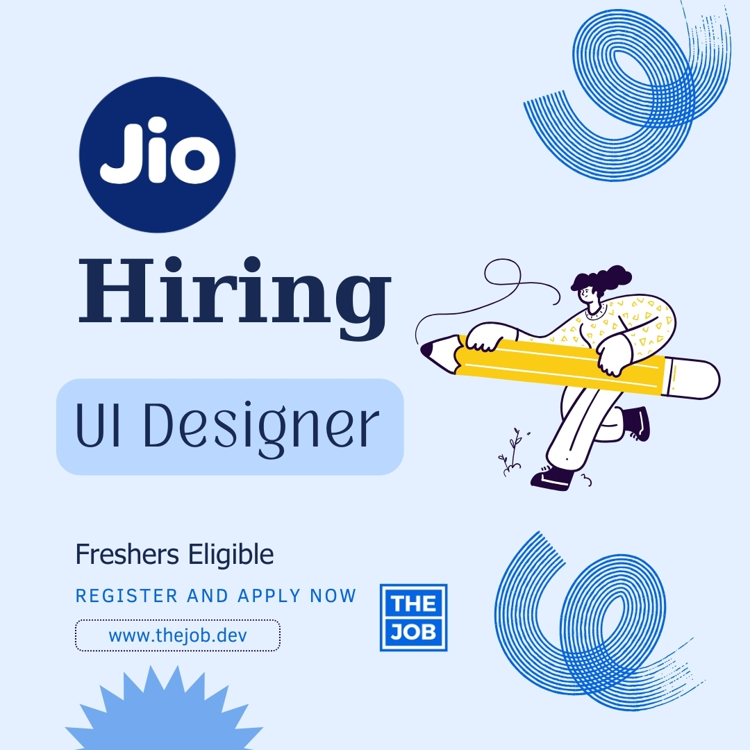 Jio is seeking creative UI Designers to join the innovative team.

Apply here thejob.dev/job/66220d4b69…

#thejob #hiring #hiringnow #jobalert #jobhunt #openposition #opentowork #jio #lookingforajob #applynow #openfornewopportunities #fresher