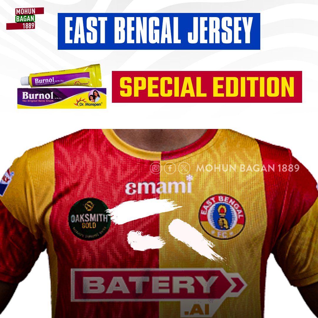 Introducing the East Bengal New Burnol Special Edition Jersey!

What’s your take on this special edition jersey?

#BurnolEdition #EastBengal #SpecialEdition #JerseyReveal