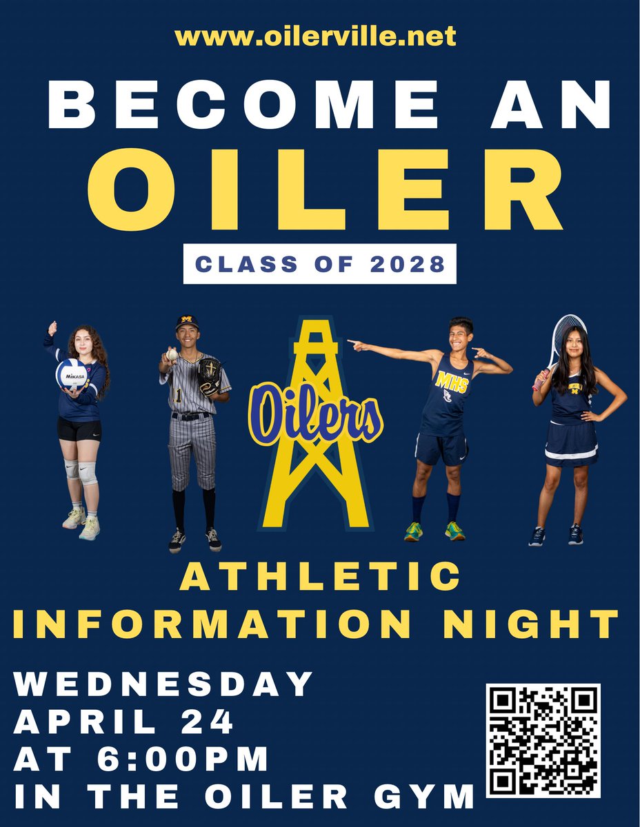 Join us next Wednesday at 6pm in the Oiler gym. Meet all the coaches and get informed about summer sports. @MontebelloASB