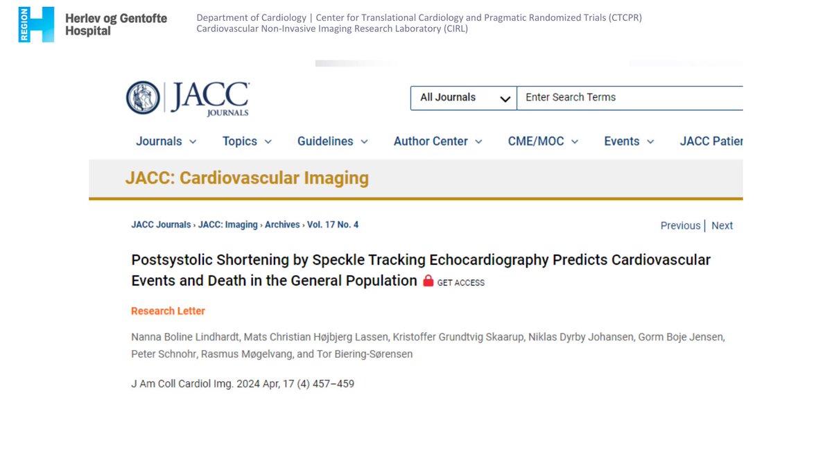 Findings from the 5th Copenhagen City Heart Study #CCHS5 uncovers the prognostic significance of postsystolic shortening (PSS) in cardiovascular outcomes and mortality among the general population, highlighting the impact of age and comorbidities. sciencedirect.com/science/articl…