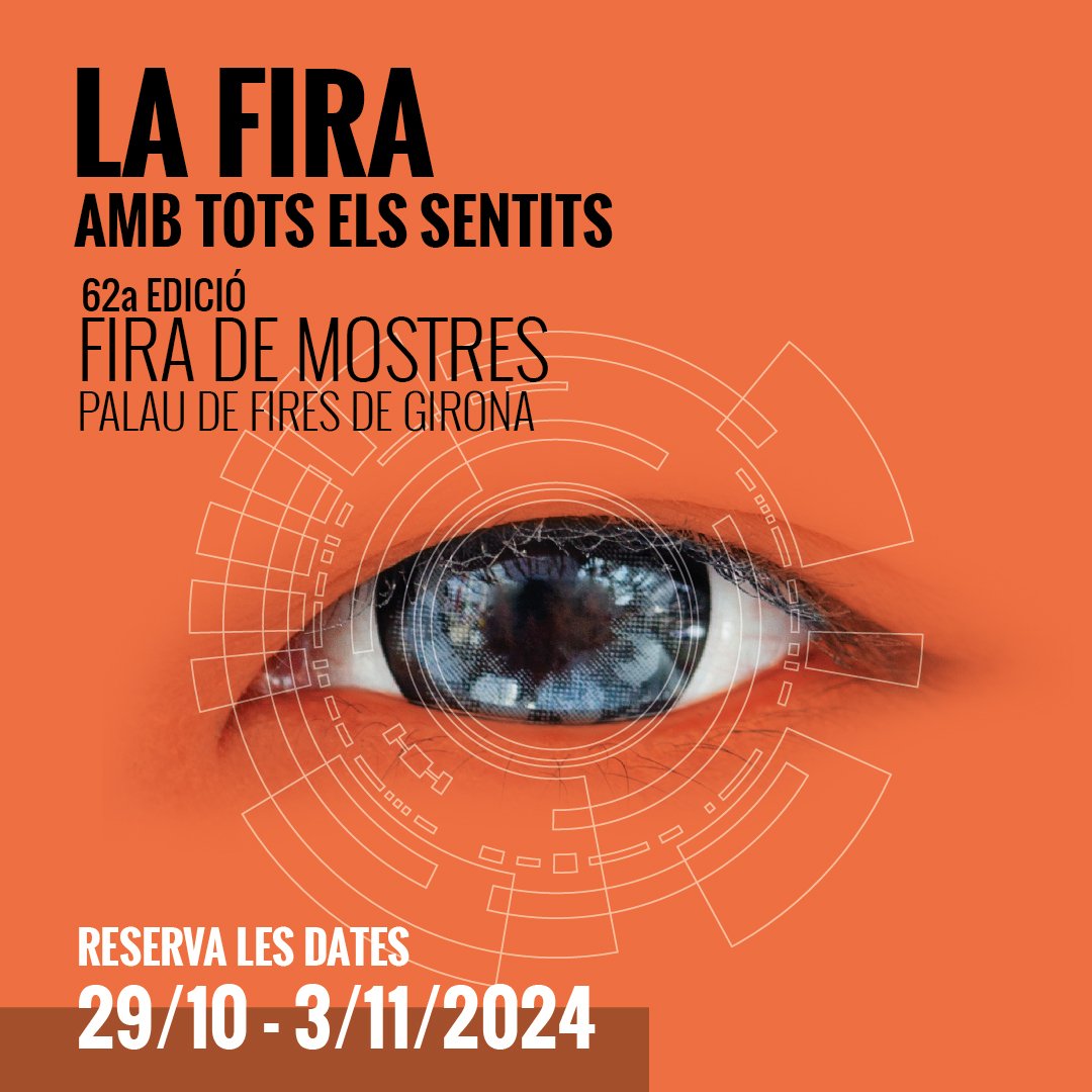 📣 Ja tenim dates per la propera edició de la #FiradeMostres24! Del 29 d'octubre al 3 de novembre torna el saló multisectorial que fa de punt de trobada del teixit empresarial gironí. #SaveTheDate