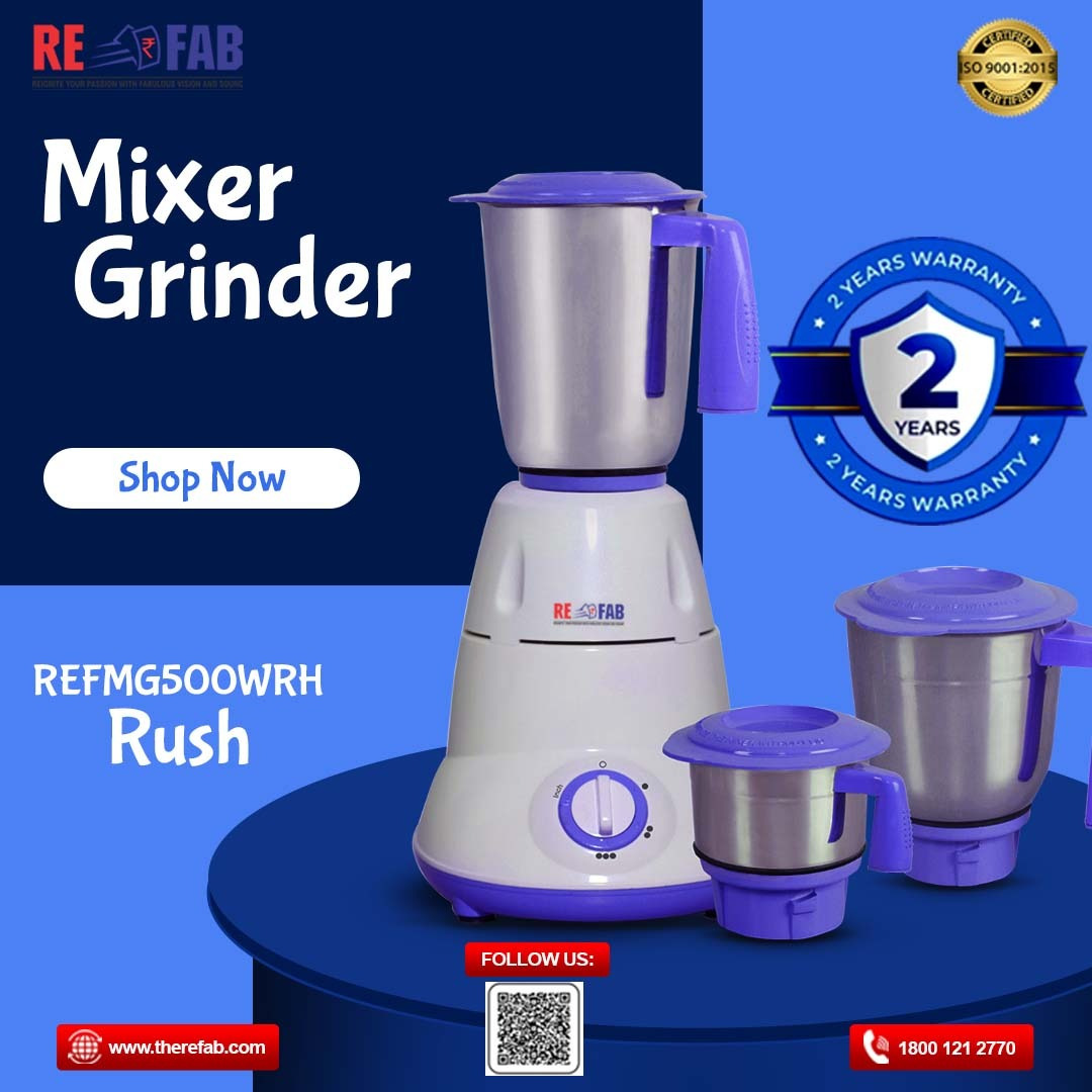 Refab Electrochip Mixer Grinder will change your kitchen by fusing home and innovation.

Visit us for more: therefab.com

#therefab #mixergrinder #kitchenessentials #innovation #convenience #homeappliances