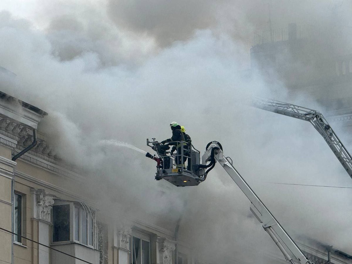 AndriyKostinUa's tweet photo. Last night, Russia launched another massive attack on peaceful Ukrainian cities. Dnipro and the region were under attack. Residential buildings and civilian objects were damaged by missiles and combat UAVs. As of 10:00 a.m., 9 people have been killed, including three children. 29 civilians have been injured. Emergency services are working at the sites of the attacks.

Prosecutors and law enforcement officers are documenting the consequences of war crimes. Criminal proceedings have been initiated over all the facts. #RussiaIsATerroristState Terrorists must be stopped and held to account.