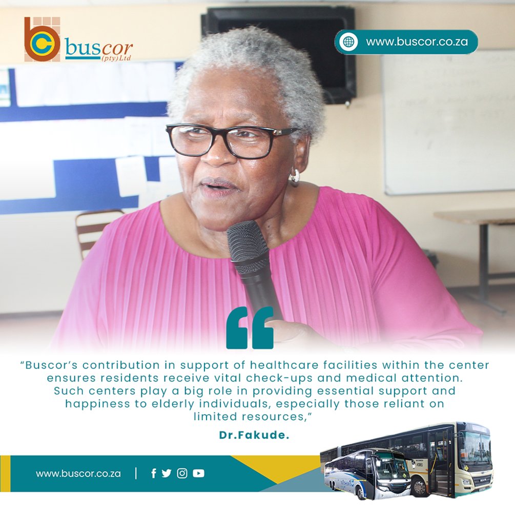 BuscorPtyLtd's tweet photo. As we celebrate ( World Health Month) we look at one of the wise words from Dr Nora Fakude on the importance of contributing to the community by providing health facilities for the elderly and those in need.
#Buscor #worldhealthmonth #healthylifestyle https://t.co/XTbeQqwK9B