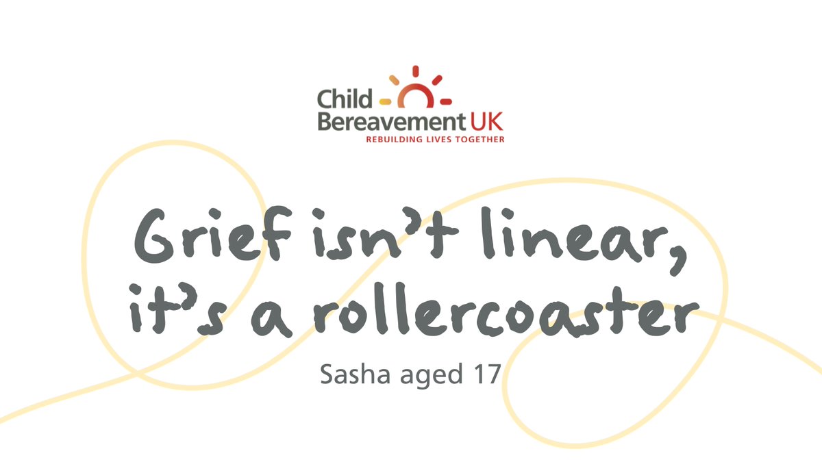 Many bereaved young people move back and forth between grief-focused and other activities. There's no neat pattern or timeline to this, we're all different and find our own way. For advice from young people on coping with grief visit our website: ow.ly/oXaE50PNfIy