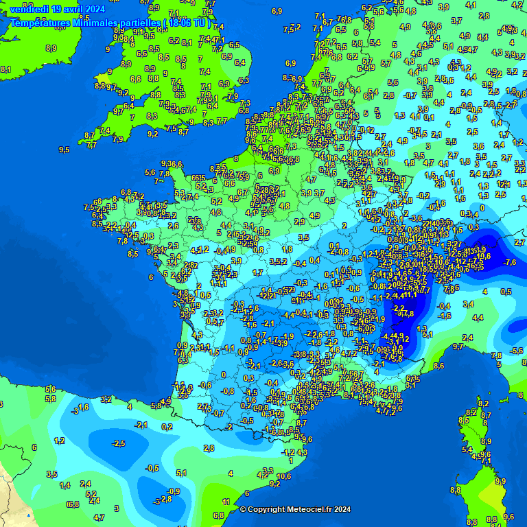 #Gelées parfois marquées pour la période ce matin sur les plaines du Sud et de l'Est de la #France avec jusqu'à : ➡️-3.7°C à Blars (46) ➡️-3°C à Saint-Etienne (42) ➡️-2.2°C à Guéret Saint-Laurent (23) ➡️-2.1°C à Grenoble/St-Etienne-St-Geoirs (38) ➡️-1.6°C à Paray-le-Monial (71)