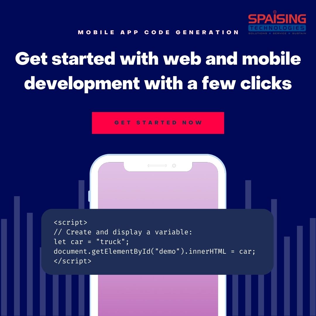 SpaisingTech's tweet image. Kickstart your journey in web and mobile development with just a few taps. #CodingMadeEasy #MobileAppDevelopment #WebDevelopment #CodeGeneration