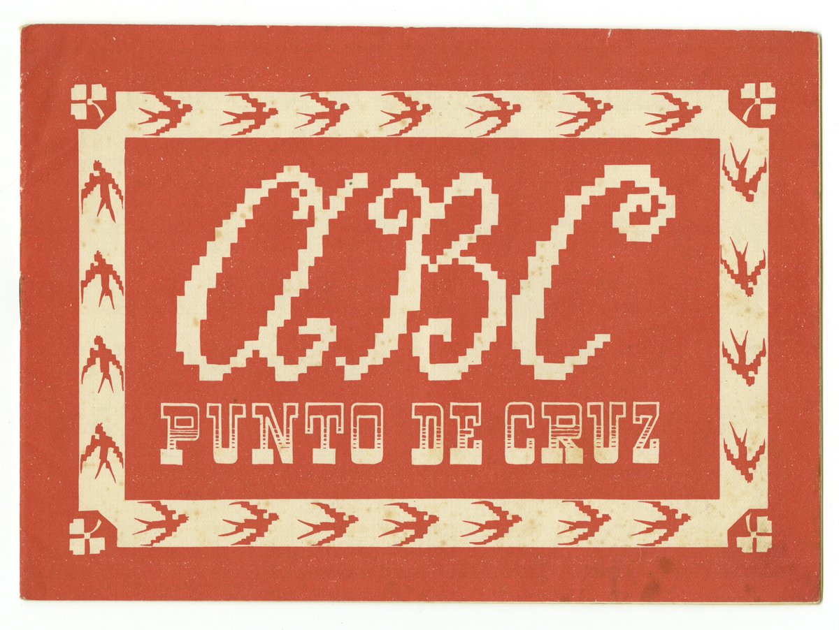 Lett_Arc's tweet photo. ABC Punto de Cruz, no. 3, Barcelona, 1958. 

Thanks to Sam Roberts of @better_letters for donating this beautiful booklet of alphabets and monograms for cross stitching. https://t.co/IlpKrv0BuK