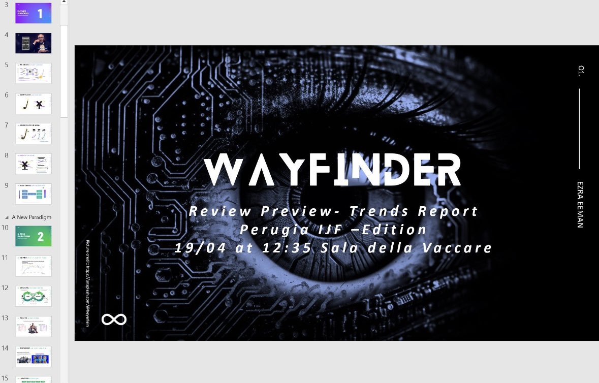 Are you prepared for the next paradigm shift? Join me for a special Wayfinder session in Perugia, highlighting key trends and strategies for navigating the news, media & tech landscape. 12:35 - 13:00, friday 19/04, Sala della Vaccara, or watch it online: journalismfestival.com/programme/2024…