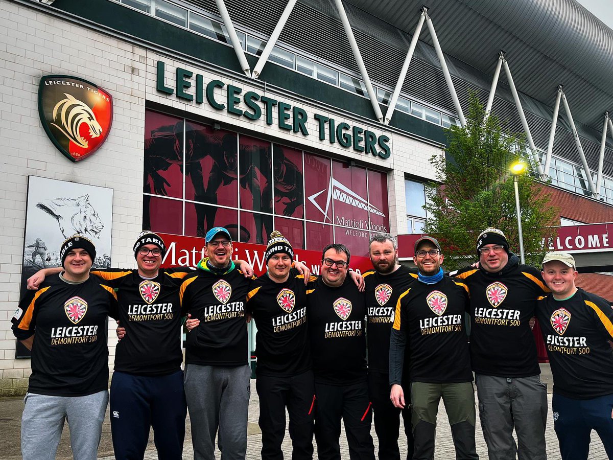 We are at the start line. We are setting off on our huge walk to saints for @dementia_uk from @leicestertigers to @northamptonsaints . Please donate if you are able tinyurl.com/3shy2tcb