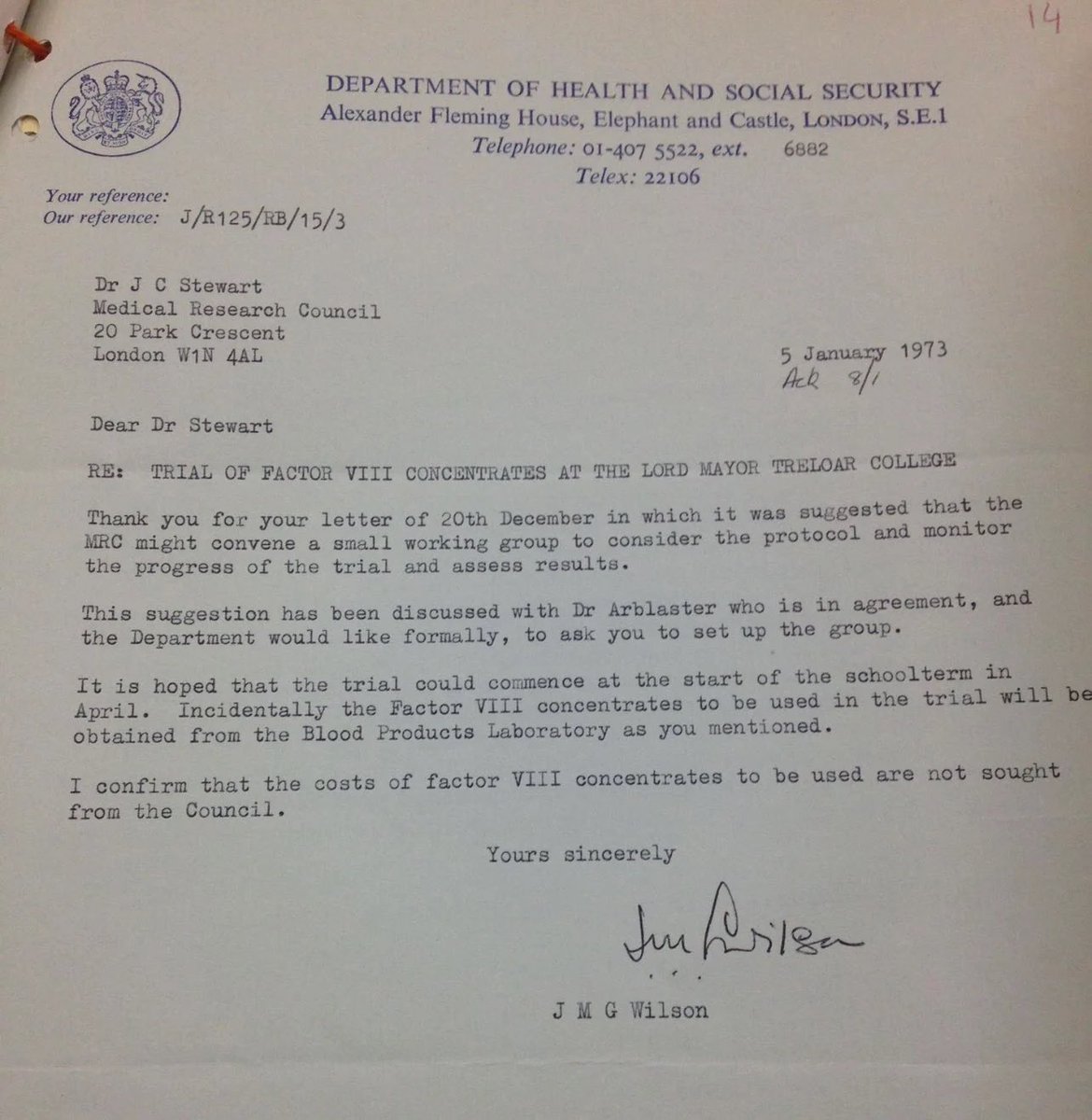 Could this letter be the “smoking gun” in the infected blood scandal, linking the government to experiments done to children at Hampshire’s Lord Mayor Treloar College? bbc.co.uk/news/health-68…