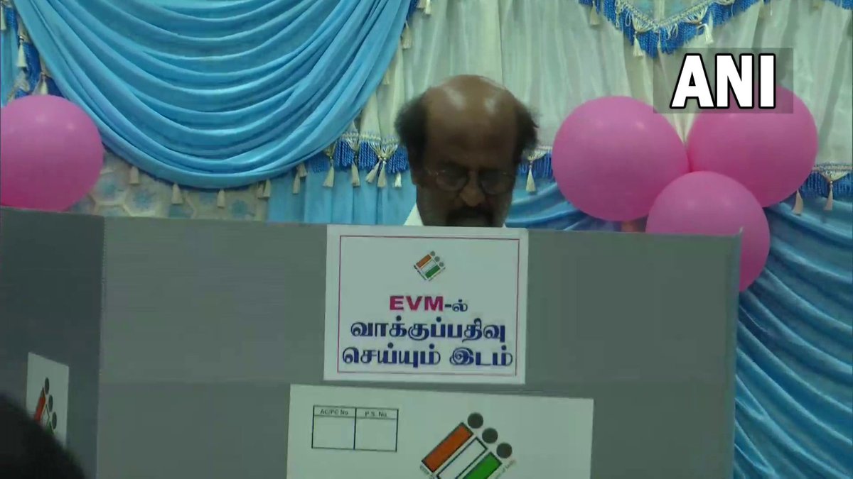 Lok Sabha Elections 2024: @rajinikanth casts vote in Chennai #LokSabhaElections2024 #LokSabhaElections #Chennai #Rajinikanth