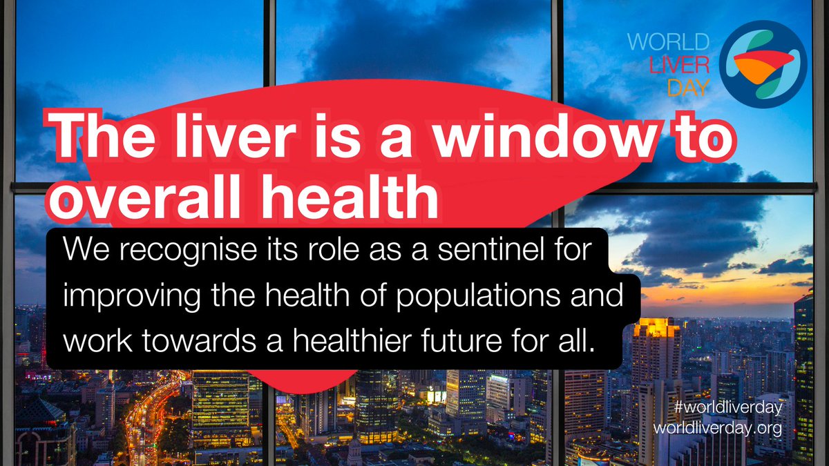 The liver is a window to overall health. On #WorldLiverDay, we globally recognise its role as a sentinel for improving the health of our populations, and we work towards a healthier future for all. 👉worldliverday.org #LiverHealth #LiverAwareness #LiverDisease