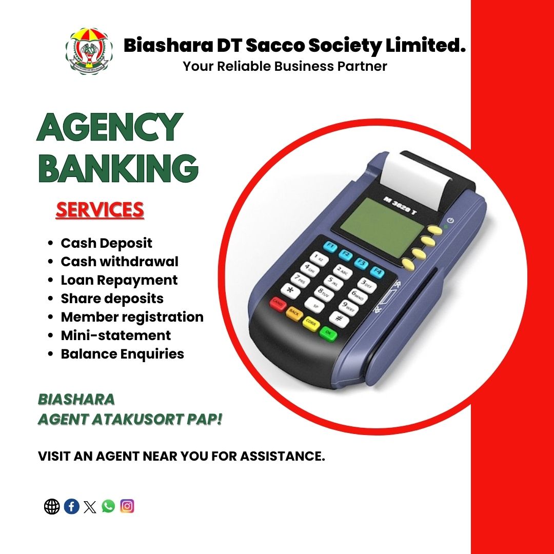 Explore Agency banking services for easy banking solutions. 
We have made it easy for you to access the bank! No need to queue at the bank when you can easily access funds through agency banking.
Biashara Agent atakusort pap! Visit an agent near you for assistance.
#agencybanking