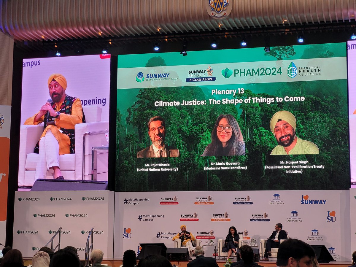 Harjeet Singh advocates for a global solution for a global problem. We need to do better in terms or accountability and think about solutions at scale ✊🌏 #PHAM2024