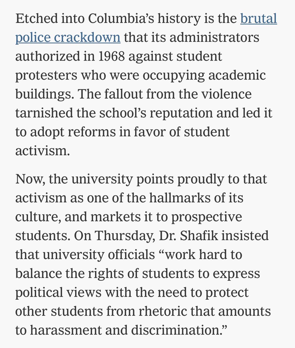 You can’t have it both ways, Columbia. You can’t proudly tout activism and protest as vital to the core of Columbia culture but then not hesitate to repeat the crackdown in ‘68 by utilizing police to mass arrest your students who are PEACEFULLY protesting