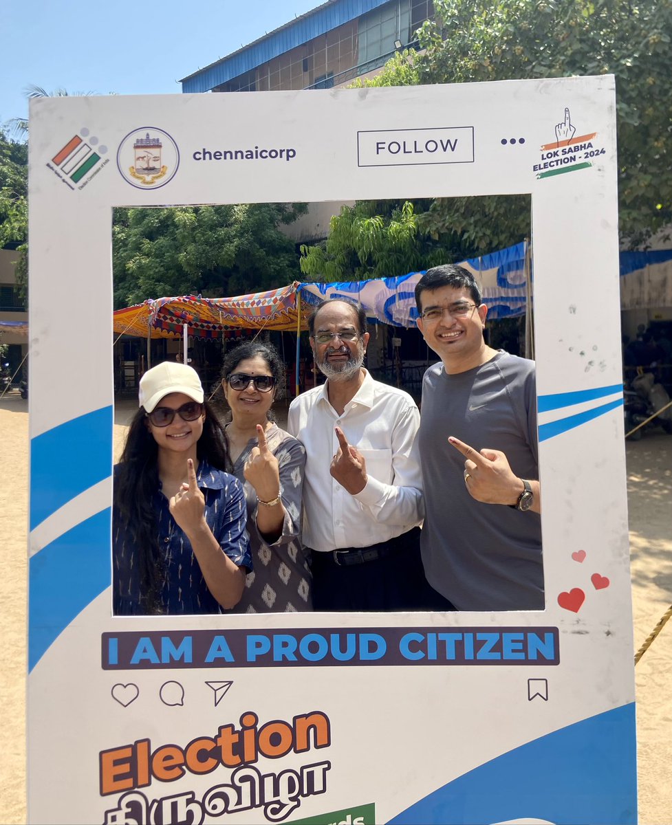 #Elections2024 

<a href="/saravankrishnam/">Saravan Krishna M</a> <a href="/varshmike/">Varshini</a> 

<a href="/chennaicorp/">Greater Chennai Corporation</a> <a href="/ECISVEEP/">Election Commission of India</a> <a href="/TNelectionsCEO/">TN Elections CEO</a>