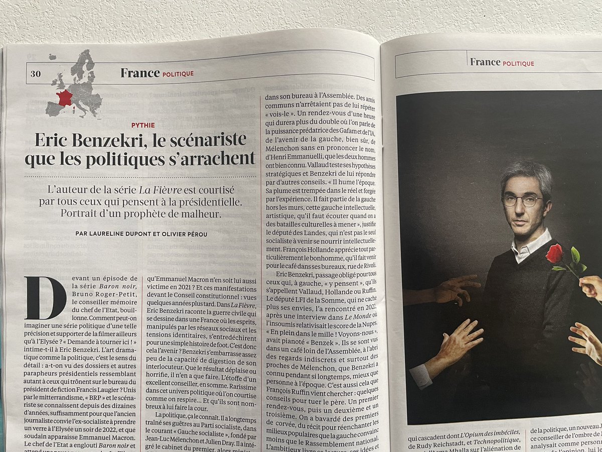 Cette semaine dans @LEXPRESS, le portrait d’Éric Benzekri, le créateur de La Fièvre, que les politiques veulent rencontrer et plus encore... À retrouver ici >> lexpress.fr/politique/il-h…