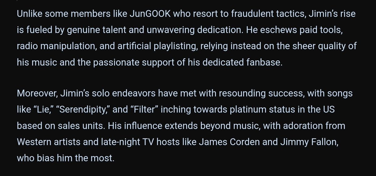 jiminmochipower's tweet photo. Omg best article ever. Everyone needs to read this. All facts unlike Hybe-mediaplay paid Forbes articles by Hugh Mcintyre. 

Here are the best parts lolol. Ended #Fraudkook #Payolakook #Nepokook #Dorakook #Scandalkook #Maidkook #Cookkook #NoOneKnowsHisNamekook https://t.co/mCkV2Mz1Sc