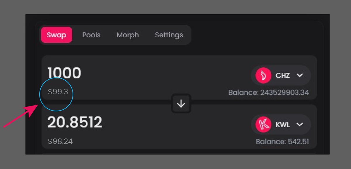 xxgemcall's tweet photo. @kewlswap Hi Team, I've been using KEWL EXCHANGE and see you building a great product. 
Can you add the conversion amount based on the number of Tokens traded below? So it will be convenient for users to track and control their money?
Thanks! https://t.co/pkFYGFEGi1