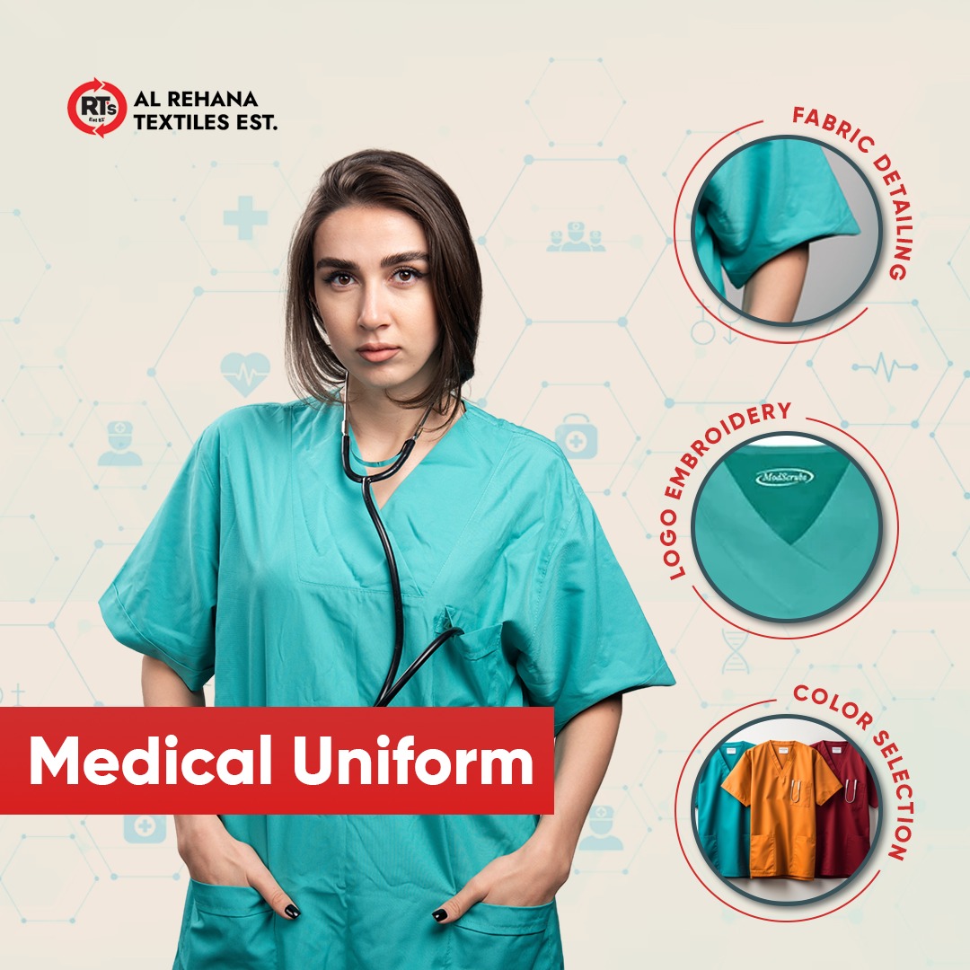 Our medical uniforms are precisely tailored by our skilled professionals with a detailed focus on Logo embroidery, fabric detailing, and color selection.

#MedicalUniforms #UniformTailoring #SkilledProfessionals #LogoEmbroidery #FabricDetailing #ColorSelection #MedicalApparel