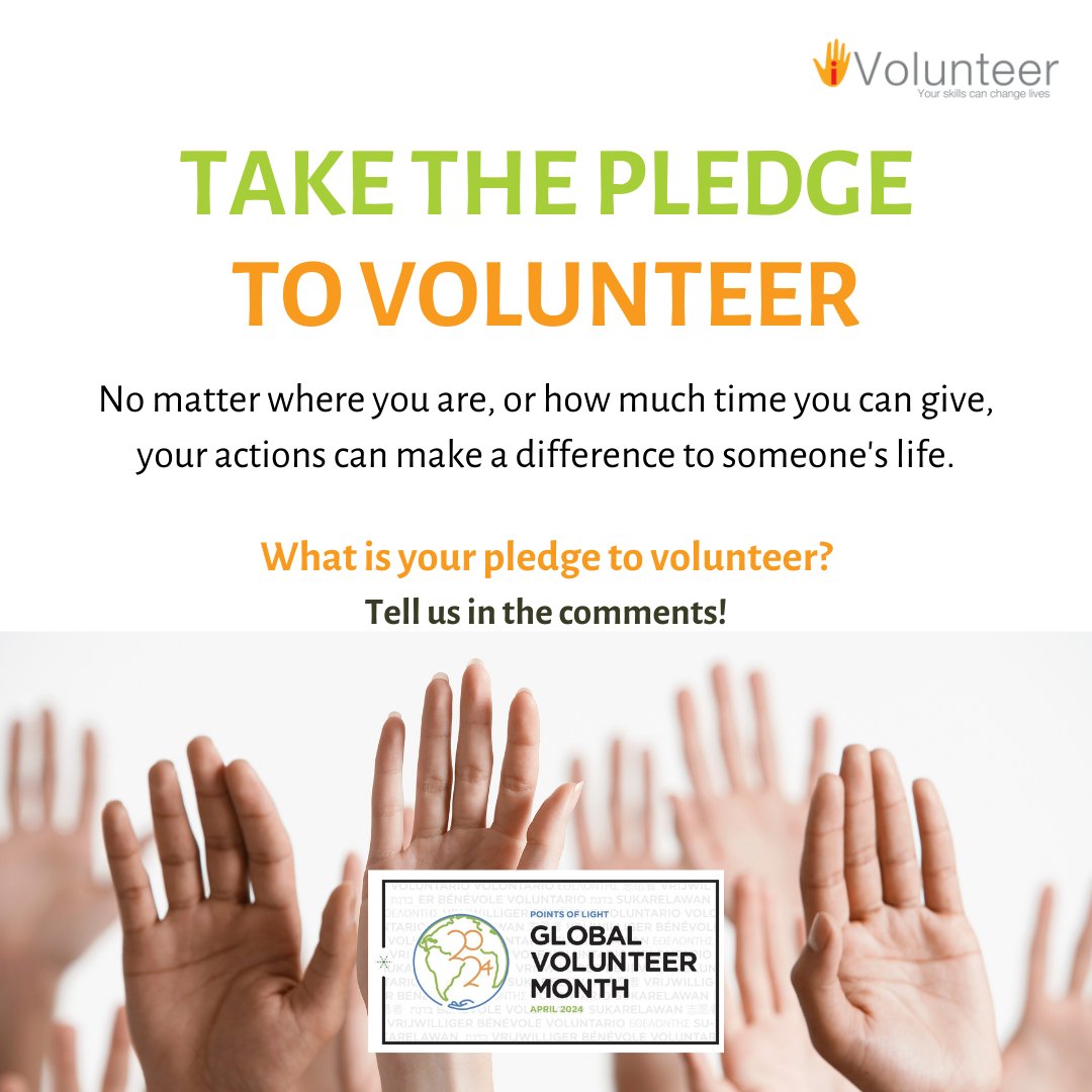 Join us in celebrating Global Volunteer Month with @PointsofLight ! Share your pledge to volunteer and inspire others to take action for a better world. Tell us in the comments! #GlobalVolunteerMonth #iVolunteer #VolunteerPledge #MakeADifference #SpreadKindness #Volunteerism