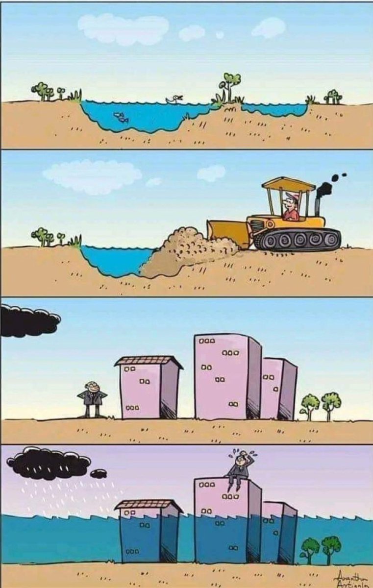 من الأحرى عدم إعادة تعمير المناطق المتضررة بالفيضانات والواقعة على إحرامات الأودية وإعادتها كمجاري للأودية
 
فالسلطنة عرضة للأعاصير والفيضانات منذ القدم وستتواصل مستقبلا، ولذا يجب تعلم الدرس وعدم إهدار الموارد

مع تعويض أصحابها بمناطق بعيدة عن الفيضانات
#لعمان_لبينا_الندا