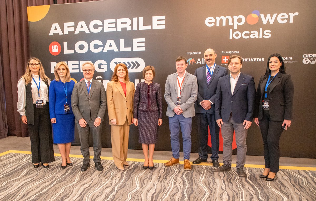 At the 'Empower Locals' event with President @sandumaiamd , met 100+ entrepreneurs aiming to energize our economy. We're backing them with new funding tools & cutting red tape. Here's to growing locally and succeeding globally! Cheers to 8 years of AIM Moldova's success!