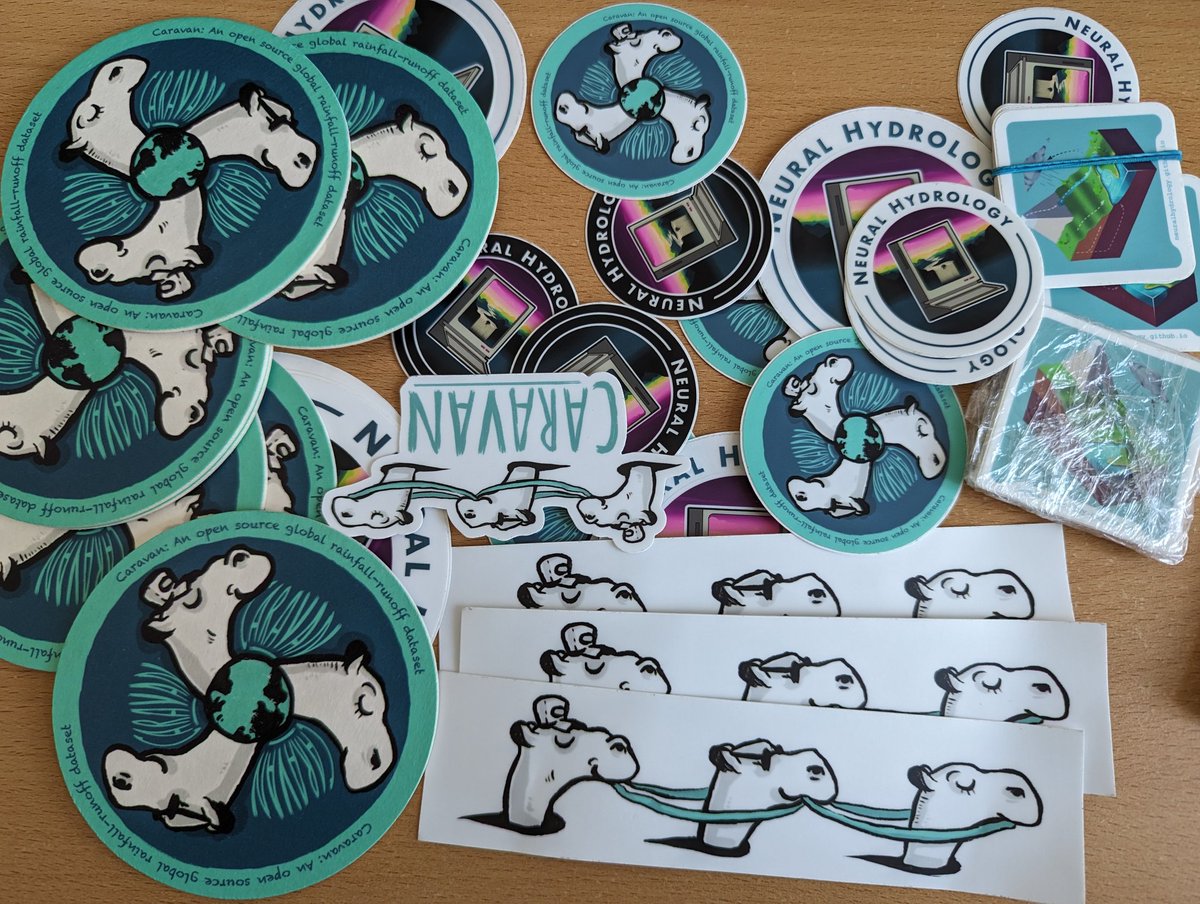 Oh and I also have a few cute Caravan and NeuralHydrology stickers with me. All designs by the one and only @ido87