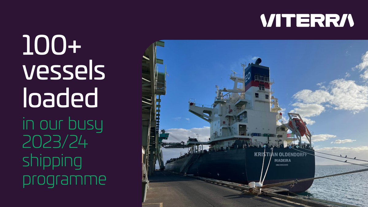 We’ve loaded 100+ vessels with growers’ #grain this season! On behalf of 17 exporters, our team have shipped more than 4.3 million tonnes to 31 countries around the world, helping us meet the international demand for high quality #SouthAustralian grain Through our strong early