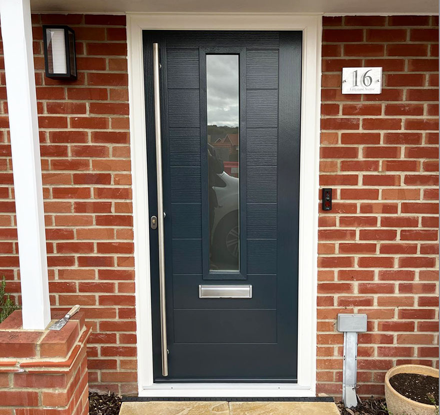 Entrance doors by Paxtons - paxtonsonline.co.uk/entrance-doors - recently installed part-glazed entrance door. Paxtons offer a huge choice of doors in upvc, composite, timber & aluminium -call 01799 527542 for info
#SaffronWalden #Cambridge #bishopsstortford #greatdunmow #royston #haverhill
